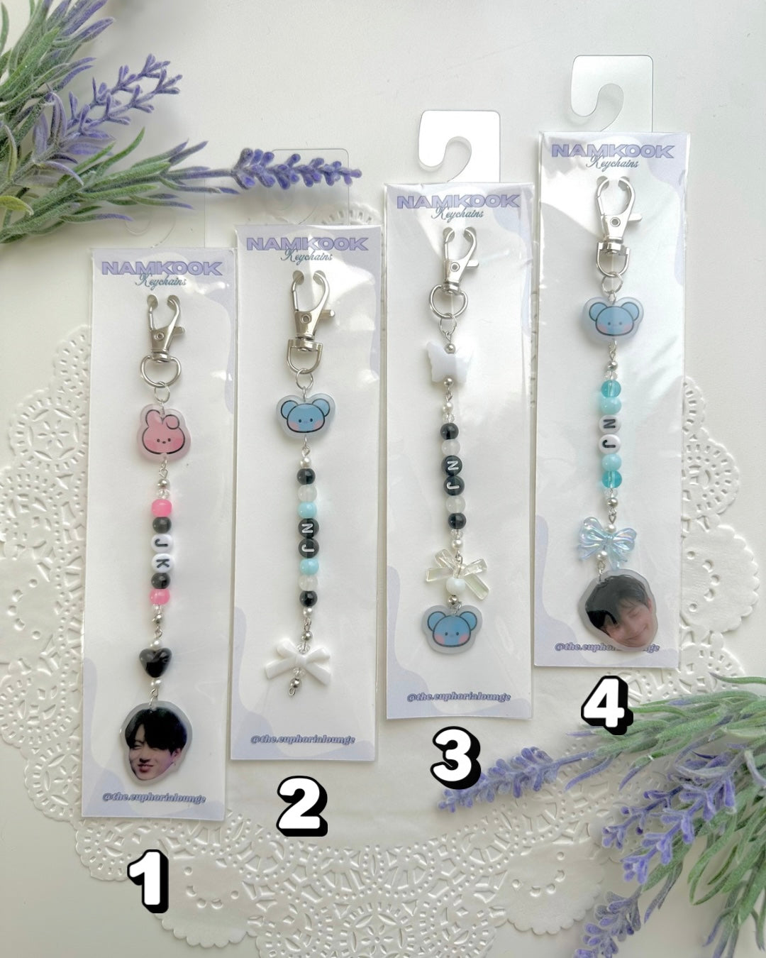 Namkook Keychains + Charms