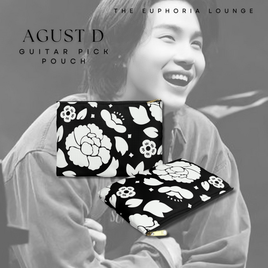 Agust D Guitar Pick Floral | Pouch